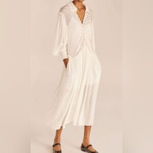 Rebecca Taylor Size 2 • Ruffle Middle Dress in Snow White.